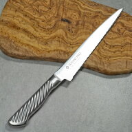 【楽天1位】【燕三条製】包丁 パン切り包丁 パンスライサー 215mm 藤次郎 V金10号 オールステンレス TOJI…