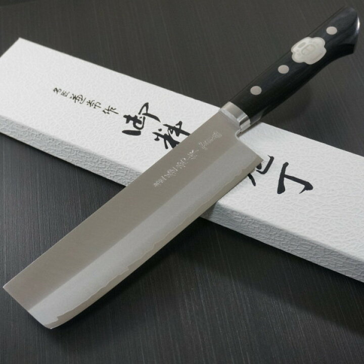 楽天市場】包丁 薄刃 165mm V金10号 コバルト合金 口金付本割込DP 