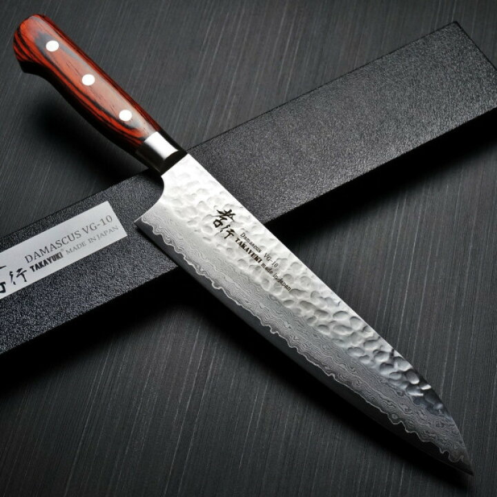 楽天市場】【楽天1位】包丁 牛刀 210mm 33層ダマスカス ステンレス V金  