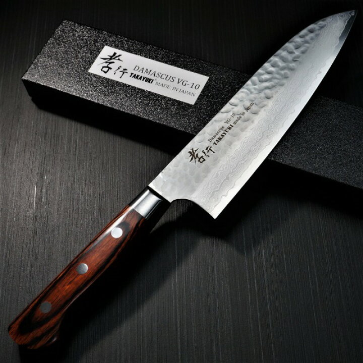 楽天市場】【楽天1位】包丁 三徳 180mm 6寸 33層ダマスカス V金10号 