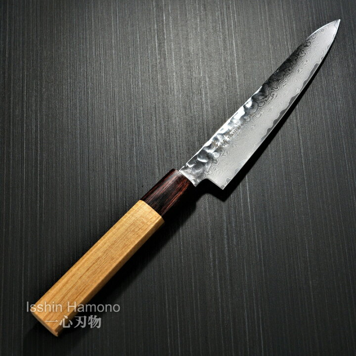 楽天市場】包丁 ペティナイフ 和ペティ 150mm 33層槌目ダマスカス V金 