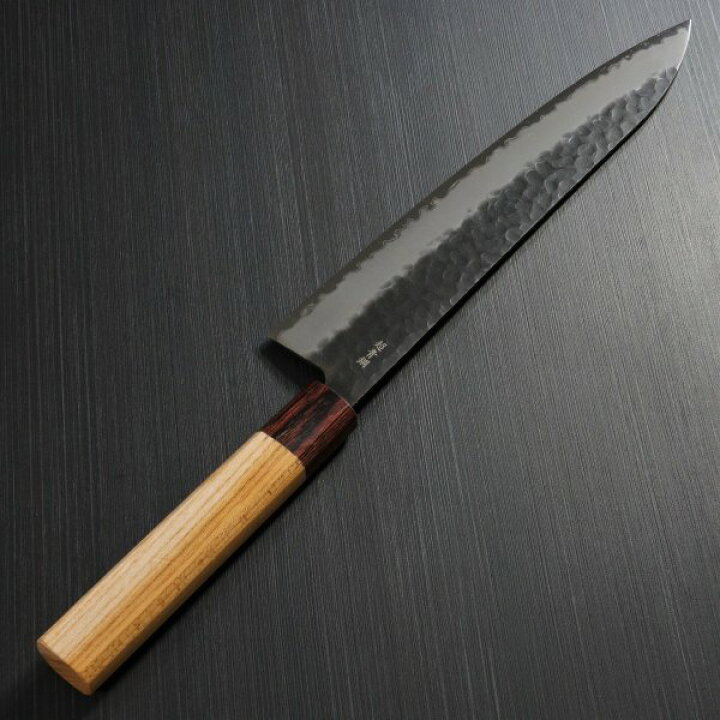 楽天市場】【楽天1位】包丁 牛刀 240mm 8寸 青紙スーパー 堺孝行 黒槌 