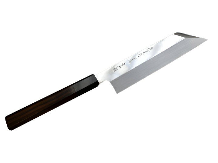 楽天市場】包丁 むき物 6寸 180mm 水本焼 安来本焼青二鋼 堺孝行 黒丹 