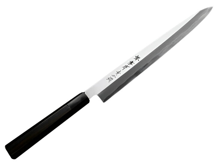 楽天市場】包丁 柳刃 尺1寸 330mm 堺孝行 安来青二鋼 黒丹八角柄 青紙2 