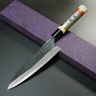 【楽天1位】包丁 牛刀 180mm 本久一 白紙鋼 黒打 6寸 朴木柄 本久一刃物 日本製 よく 切れる ぎゅうとう …