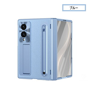 Galaxy Z Fold 8 �P�[�X SC-57G �K���X�t�B������̌^ �X�^���h�t�� Galaxy Z Fold 8 �P�[�X �ϏՌ� �y�� ���^ �V���R�� �J�o�[ Samsung Galaxy Z Fold8 �����K���X �܂肽���݃X�}�z�P�[�X �M�����N�V�[ Z�t�H