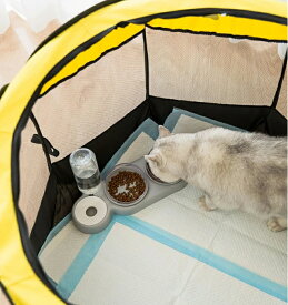 八角形 メッシュサークル ペットテント ペット用ケージ ペットハウス 子犬プレイペン 猫の分娩室 通気性抜群 アウトドア 防水