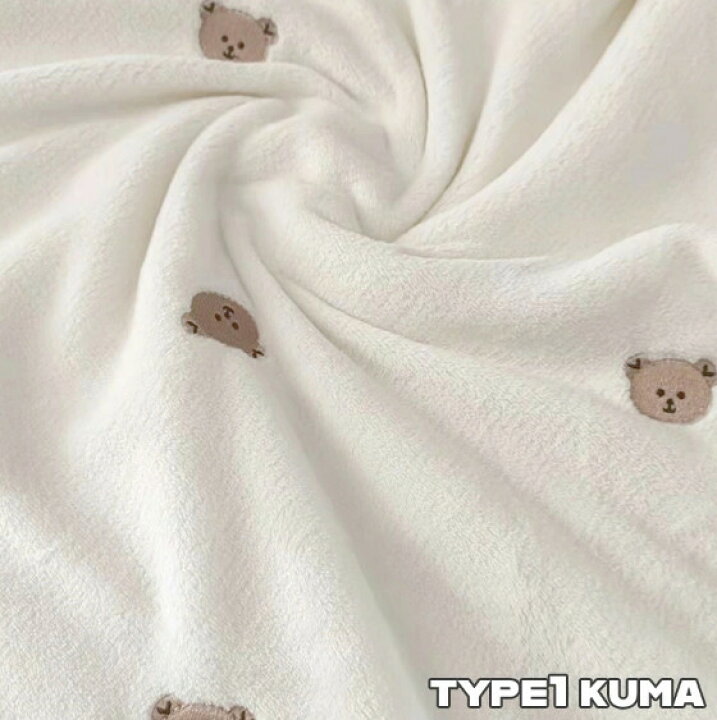 楽天市場】ベビー毛布 クマ ブランケット フルーツ 刺繍 フリース 