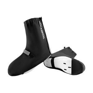 【お買い物マラソン★ポイント2倍】自転車 シューズカバー 防雨 ベルクロ 簡単装着 ハイカット 靴 防風 撥水 収納ポーチ付属 レイン 梅雨 メンズ レディース ロックブロス