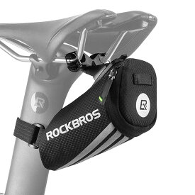 自転車 サドルバッグ 小型 軽量 シートバッグ 反射材付き 取り付け簡単 ツール入れ ROCKBROS(ロックブロス)