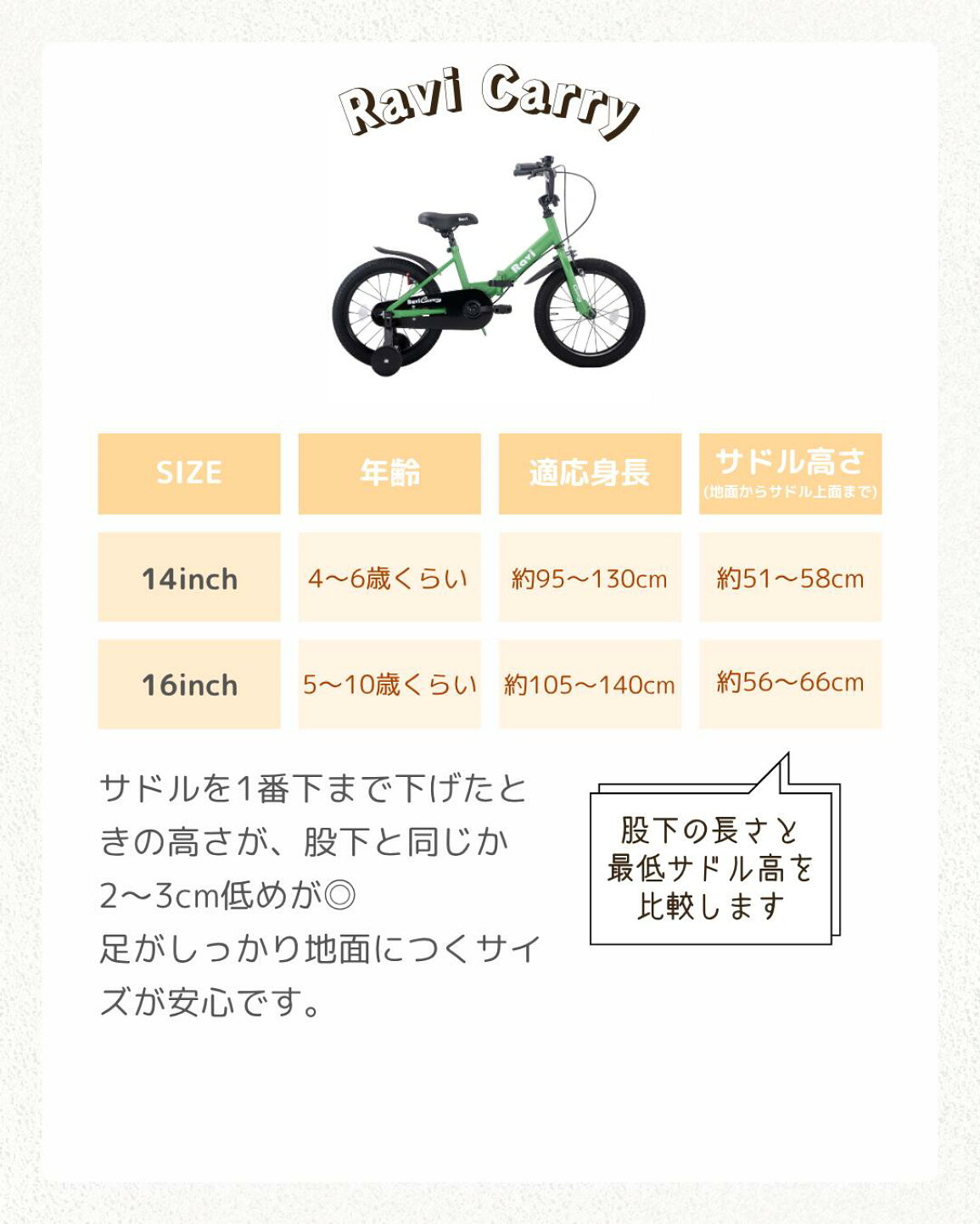 楽天市場 | 一勝堂 - はじめての自転車は股下の長さで選ぼう！
