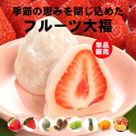 一心堂 フルーツ大福 お試し1個 単品 和菓子 和スイーツ お取り寄せ 季節のフルーツ バラ売り