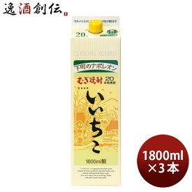 父の日 乙20度 いいちこ パック 麦焼酎 1800ml 1.8L 3本 お酒