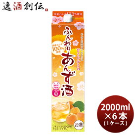 父の日 あんず酒 ふんわりあんず酒 パック 2000ml 2L × 1ケース / 6本 リキュール 合同酒精 あんず 既発売