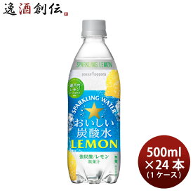 【P7倍！楽天スーパーSALE 期間限定・エントリーでP7倍！6/4 20時から】父の日 ポッカサッポロ おいしい炭酸水レモン 500ml × 1ケース / 24本 リニューアル のし・ギフト・サンプル各種対応不可