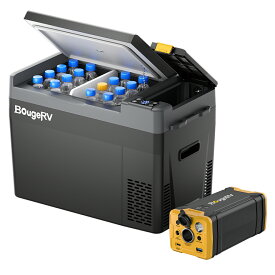 【277Whバッテリー付き＆急速冷凍】BougeRV ポータブル冷蔵庫 車載れいぞうこ 20/29L-22℃～10℃ 急速冷凍 3WAY電源 車載冷蔵冷凍庫 クーラーボックス 電動静音　省エネ 車載家庭両用 小型 AC・DCコード付きアウトドア 釣り 災害時