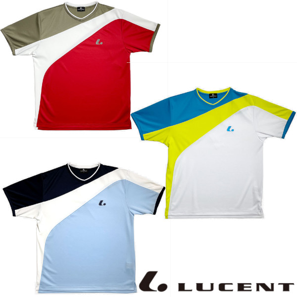 《送料無料》2023年夏発売　LUCENT　ユニセックス　ゲームシャツ（襟なし）　XLH-347　ルーセント　テニス　ウェア