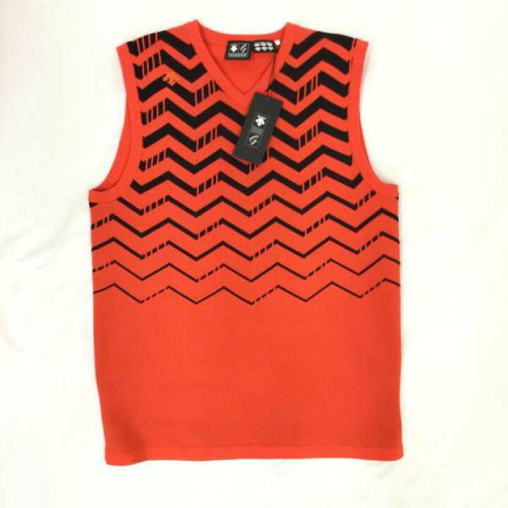 DESCENTE デサント ベスト ベスト Vest DESCENTE デサント ゴルフ メンズ ゴルフウェア ジャカード ニットベスト DGMMJL81 M-XO【USED】【古着】【中古】10033901 | ドンドンダウンIS
