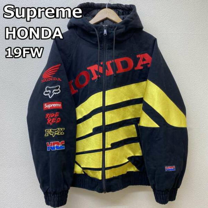 楽天市場 Supreme シュプリーム ジャンパー ブルゾン ジャケット 上着 Jacket 19fw Honda Fox Racing Puffy Zip Up Work Jacket 19aw ホンダ フォックス ロゴ 刺繍 フーディ フード ワーク Used 古着 中古 1003 ドンドンダウンis
