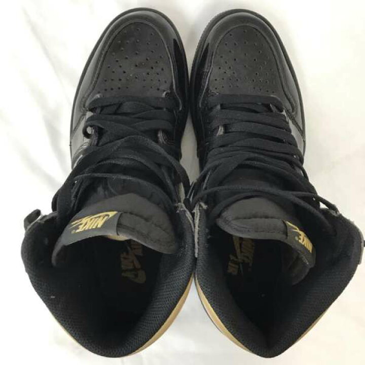 楽天市場 Nike ナイキ スニーカー スニーカー Sneakers Air Jordan 1 Retro High Og Black Metallic Gold 5550 032 パテント エナメル Aj1 Used 古着 中古 ドンドンダウンis