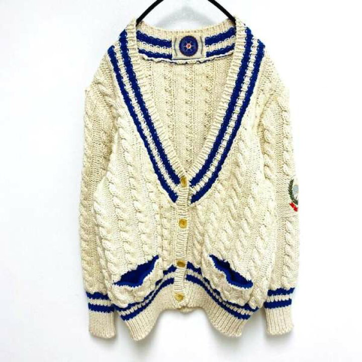 PINK HOUSE ピンクハウス 長袖 カーディガン Cardigan shinpa club Vintage 刺繍 ライン入り ニット カーディガン【USED】【古着】【中古】10050994 | ドンドンダウンIS