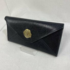 SAN HIDEAKI MIHARA サンヒデアキミハラ 長財布 財布 Wallet Long Wallet MAIL Long Wallet/メール型長財布・角シボ(ブラック)/牛革/レザーウォレット【USED】【古着】【中古】10054201