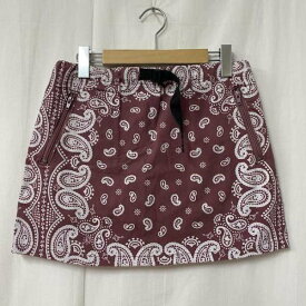 GRAMICCI グラミチ ミニスカート スカート Skirt Mini Skirt, Short Skirt ペイズリー柄ミニスカート/アウトドアスカート/バーガンディー/S【USED】【古着】【中古】10054304