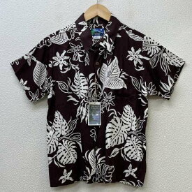 USED 古着 半袖 シャツ、ブラウス Shirt, Blouse Hawaiian Moon ハワイ製 リーフ柄 アロハ【USED】【古着】【中古】10080536