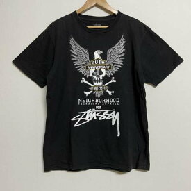 NEIGHBORHOOD ネイバーフッド 半袖 Tシャツ T Shirt NEIGHBORHOOD × STUSSY 半袖 プリント 30TH ANNIVERSARY 30周年記念 Tシャツ【USED】【古着】【中古】10081848