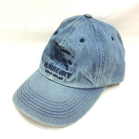 Supreme シュプリーム キャップ 帽子 Cap Burberry Denim 6 Panel "Blue" バーバリー コラボ デニム【USED】【古着】【中古】10082649