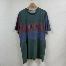 USED/古着 USED古着 半袖 カットソー Cut and Sewn FRANCO VALENTINO 半袖 Tシャツ T Shirt ロゴ ビッグ刺繍 カットソー クルーネック【USED】【古着】【中古】10084570