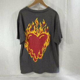 USED 古着 半袖 Tシャツ T Shirt Emotionally Unavailable / エモーショナリー アンアベイラブル 2022ss / Hearts On Fire T-Shirt / EU-S22-0000-039 / L【USED】【古着】【中古】10085192