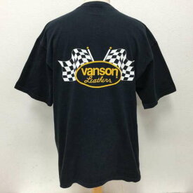 VANSON ヴァンソン 半袖 Tシャツ T Shirt USA製 チェッカーフラッグ ロゴ バックプリント 半袖Tシャツ 609【USED】【古着】【中古】10086848