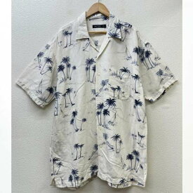 NAUTICA ノーティカ 半袖 シャツ、ブラウス Shirt, Blouse ビッグサイズ ヤシの木 リネン混 アロハ【USED】【古着】【中古】10087326