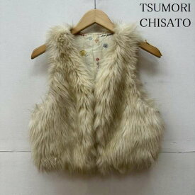 TSUMORI CHISATO ツモリチサト ダウンベスト ジャケット、上着 Jacket リバーシブル ファー ベスト 刺繍【USED】【古着】【中古】10087452
