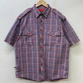 ROCAWEAR ロカウェア 半袖 シャツ、ブラウス Shirt, Blouse オーバーサイズ チェック柄 エポレット付き【USED】【古着】【中古】10087608