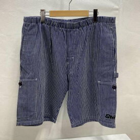 STUSSY ステューシー ショートパンツ パンツ Pants, Trousers Short Pants, Shorts STUSSY / ヒッコリーストライプ / ペインターパンツ / イージーショーツ / 刺繍ロゴ / L【USED】【古着】【中古】10088180