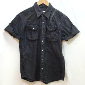 AVIREX アヴィレックス 半袖 シャツ、ブラウス Shirt, Blouse ウエスタン シャツ ロールアップ ヨーク 迷彩柄切替 6165043【USED】【古着】【中古】10088725