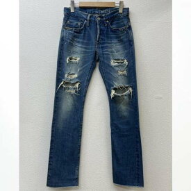 HYSTERIC GLAMOUR ヒステリックグラマー デニム、ジーンズ パンツ Pants, Trousers Denim Pants, Jeans 0243AP03 クラッシュ ユーズド加工 スタッズ スリム ストレート デニム【USED】【古着】【中古】10088929