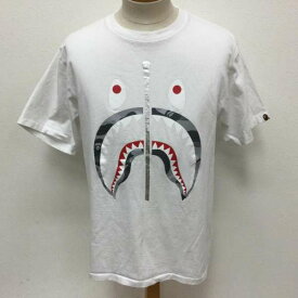 A BATHING APE アベイシングエイプ 半袖 Tシャツ T Shirt 011TEJ301042M HONEYCOMB CAMO SHARK TEE ジップシャークプリント 半袖Tシャツ 609【USED】【古着】【中古】10089900