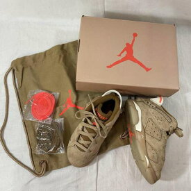 NIKE ナイキ スニーカー スニーカー Sneakers Travis Scott × Nike TD Air Jordan 6 British Khaki/US 9C/15cm【USED】【古着】【中古】10090674