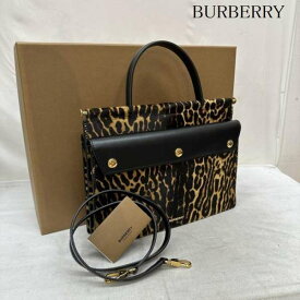 BURBERRY バーバリー ハンドバッグ ハンドバッグ Hand Bag 2WAY ハンド ショルダー バッグ ハラコ レザー レオパード ヒョウ柄【USED】【古着】【中古】10090916