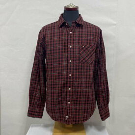 Arnold Palmer アーノルドパーマー 長袖 シャツ、ブラウス Shirt, Blouse Arnold Palmer / ロングスリーブチェックシャツ / ワンポイント刺繍ロゴ / コットン / RED / 3【USED】【古着】【中古】10091108