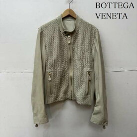 BOTTEGA VENETA ボッテガヴェネタ レザージャケット ジャケット、上着 Jacket イントレチャート 編み込み レザー シングル ライダース ジャケット【USED】【古着】【中古】10094037