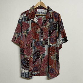 LEGENDA レジェンダ 半袖 シャツ、ブラウス Shirt, Blouse LEGENDA クレイジーパターン オープンカラー ポリエステル アロハシャツ LES109【USED】【古着】【中古】10095630