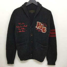 R.J.B アールジェイビー 長袖 カーディガン Cardigan The Flat Head ショールカラー 厚手ウール カーディガン ロゴ刺繍・ワッペン【USED】【古着】【中古】10097598