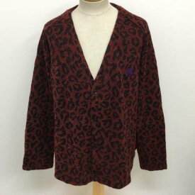 Needles ニードルス 長袖 カーディガン Cardigan HM253 V Neck Cardigane Leopard Knit Jacket レオパード柄 ワンポイント刺繍 カーディガン タグ付き【USED】【古着】【中古】10098405