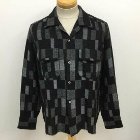 Needles ニードルス 長袖 シャツ、ブラウス Shirt, Blouse HM085 C.O.B CLASSC SHIRT PATCHWORK ウール混 パッチワーク 長袖シャツ 裾カットオフ【USED】【古着】【中古】10098407