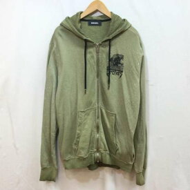 DIESEL ディーゼル 長袖 パーカー Hooded Sweatshirt, Hoodie ジップパーカー 綿 コットン100％【USED】【古着】【中古】10099076