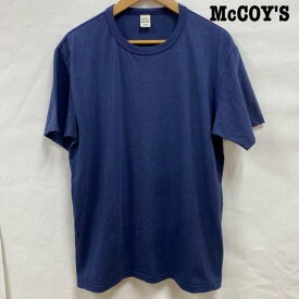 THE REAL McCOY'S ザリアルマッコイズ 半袖 Tシャツ T Shirt McCOY'S 半袖 無地 Tシャツ コットン 日本製 NVY L アメカジ【USED】【古着】【中古】10099440